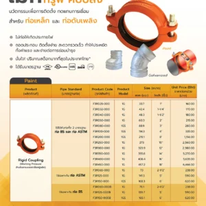 เม็ก กรู๊ฟ คับปลิ้ง (MECH Grooved Coupling Fittings)