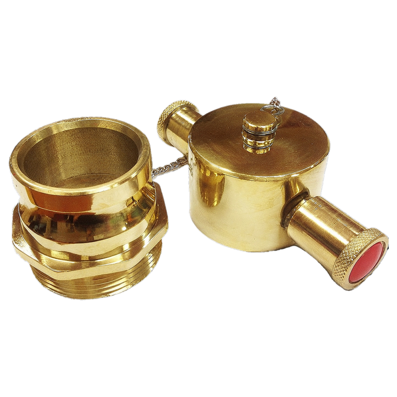 ข้อต่อสวมเร็ว พร้อมฝาปิด 2.5 นิ้ว Brass Quick Coupling Duo Twist For FDC 2.5"