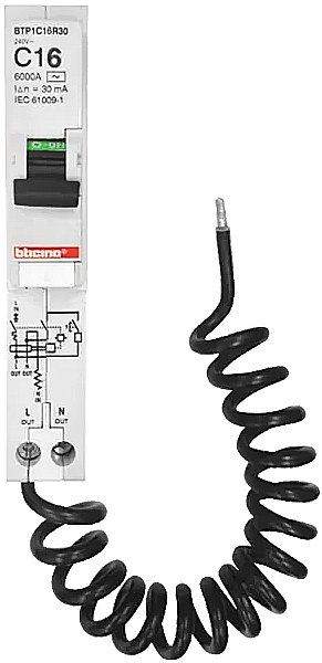 BTICINO (BTPLUG) RCBO 1P 6KA 30mA